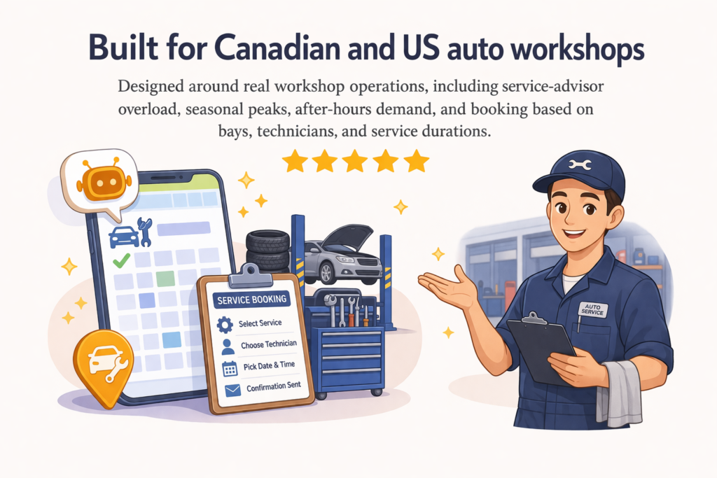 Autocare service booking for Canada