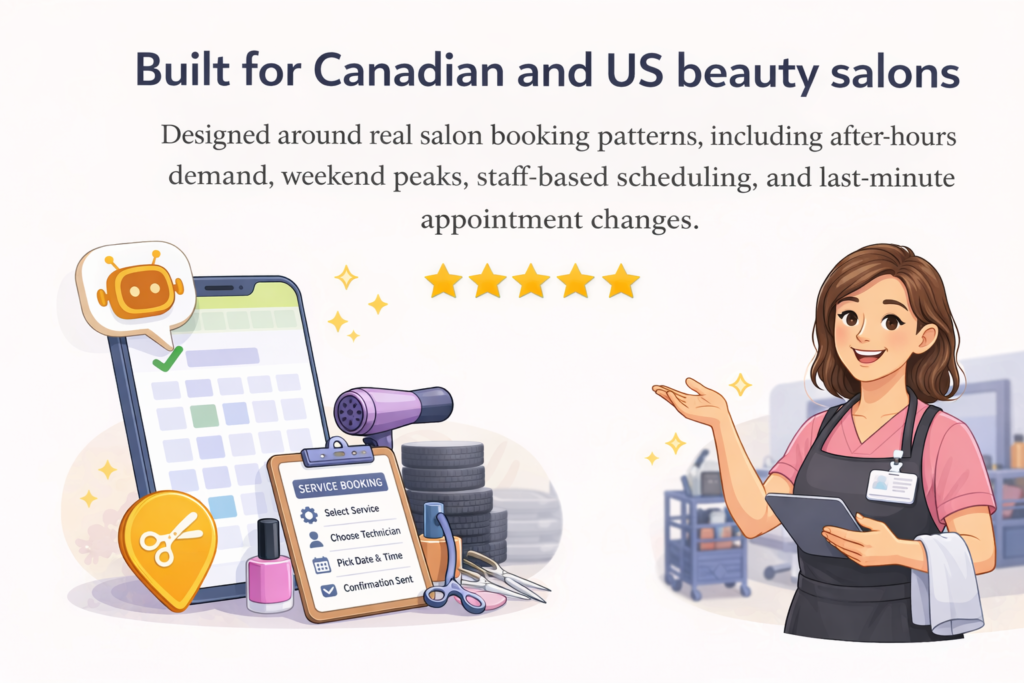 Beauty salon AI booking system